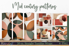 Retro Tumbler Wraps | Mid Century | Brown Product Image 1