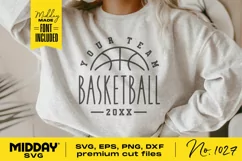Basketball Team Template Shirt Design, Svg Png Dxf Eps, Product Image 1