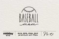 Baseball Mom Svg, Quirky Fun Baseball Design, Loud and Proud Product Image 4
