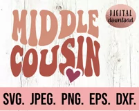 Matching Cousin SVG - Cousin Crew Design - Cousin Retro Wavy Product Image 7