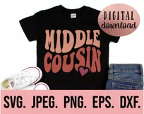 Matching Cousin SVG - Cousin Crew Design - Cousin Retro Wavy Product Image 6