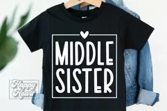 Middle Sister SVG - Promoted To Middle Sister - Sister Squad Product Image 1