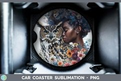 GorgeousMIDJOURNEY Car Coaster design.