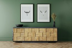 Midnight Black Rose bouquets &amp; bull skull boho tribal decor Product Image 4