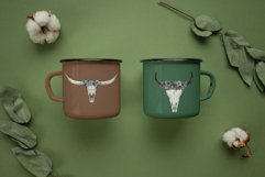 Midnight Black Rose bouquets &amp; bull skull boho tribal decor Product Image 5