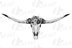 Midnight Black Rose bouquets &amp; bull skull boho tribal decor Product Image 10