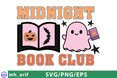 Midnight Book Club SVG Halloween Book Club PNG T-shirt Product Image 4