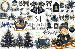 Blue And Gold Christmas Sublimation Bundle Product Image 1