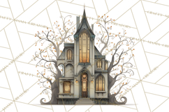Art Nouveau Halloween Png, Spooky Halloween Clipart Product Image 2