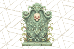 Art Nouveau Halloween Png, Spooky Halloween Clipart Product Image 3