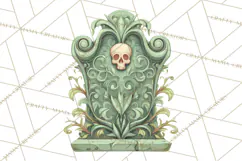 Art Nouveau Halloween Png, Spooky Halloween Clipart Product Image 3