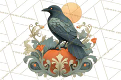 Art Nouveau Halloween Png, Spooky Halloween Clipart Product Image 3