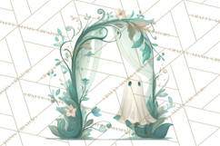Art Nouveau Halloween Png, Spooky Halloween Clipart Product Image 4