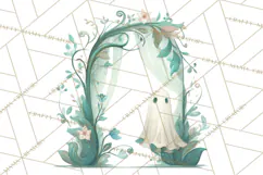 Art Nouveau Halloween Png, Spooky Halloween Clipart Product Image 4