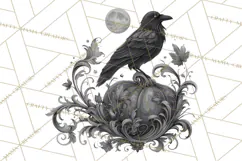 Art Nouveau Halloween Png, Spooky Halloween Clipart Product Image 5