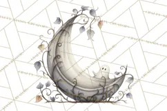 Art Nouveau Halloween Png, Spooky Halloween Clipart Product Image 2