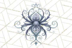 Art Nouveau Halloween Png, Spooky Halloween Clipart Product Image 3