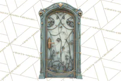 Art Nouveau Halloween Png, Spooky Halloween Clipart Product Image 5