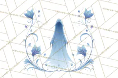 Art Nouveau Halloween Png, Spooky Halloween Clipart Product Image 5