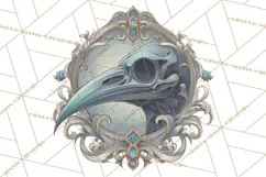 Art Nouveau Halloween Png, Spooky Halloween Clipart Product Image 2