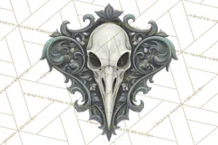 Art Nouveau Halloween Png, Spooky Halloween Clipart Product Image 3