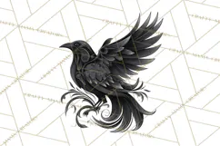 Art Nouveau Halloween Png, Spooky Halloween Clipart Product Image 4
