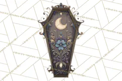 Art Nouveau Halloween Png, Spooky Halloween Clipart Product Image 3