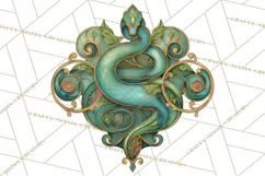 Art Nouveau Halloween Png, Spooky Halloween Clipart Product Image 2