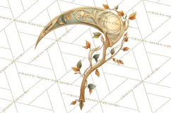 Art Nouveau Halloween Png, Spooky Halloween Clipart Product Image 4