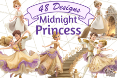 Midnight Princess Fairy Tale Royal Ball PNG Clipart Product Image 1