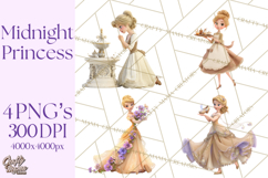 Midnight Princess Fairy Tale Royal Ball PNG Clipart Product Image 1