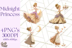 Midnight Princess Fairy Tale Royal Ball PNG Clipart Product Image 1