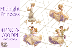 Midnight Princess Fairy Tale Royal Ball PNG Clipart Product Image 1