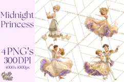 Midnight Princess Fairy Tale Royal Ball PNG Clipart Product Image 1