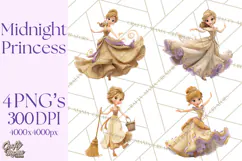 Midnight Princess Fairy Tale Royal Ball PNG Clipart Product Image 1