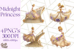 Midnight Princess Fairy Tale Royal Ball PNG Clipart Product Image 1