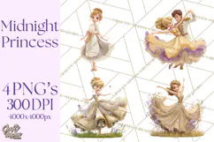 Midnight Princess Fairy Tale Royal Ball PNG Clipart Product Image 1