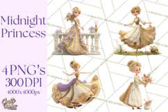 Midnight Princess Fairy Tale Royal Ball PNG Clipart Product Image 1