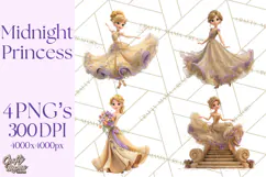Midnight Princess Fairy Tale Royal Ball PNG Clipart Product Image 1