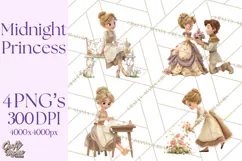 Midnight Princess Fairy Tale Royal Ball PNG Clipart Product Image 1
