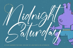 Midnight Saturday - Stylish Handwritten Font Product Image 1