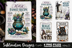 Magic Witchy Kitchen Towels PNG Sublimation Designs 4 Files Product Image 4
