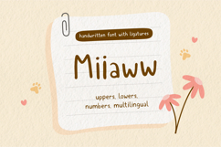 Miiaww Font - Handwritten Font with Ligatures Product Image 1