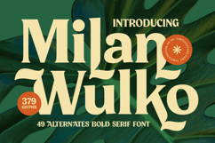Milan Wulko - Alternate Bold Serif Font Product Image 1
