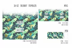 military and green camouflage sublimation for tumbler and mug