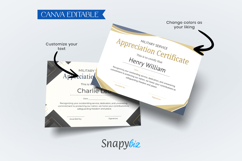 Military Service Appreciation Certificate Custom Templates Product Image 4