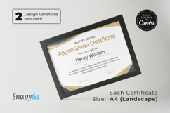 Military Service Appreciation Certificate Custom Templates Product Image 3