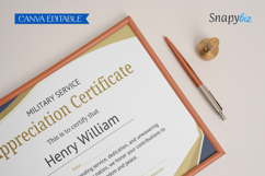 Military Service Appreciation Certificate Custom Templates Product Image 5