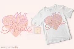 Milk Aholic Baby Girl SVG T-shirt Design Product Image 2