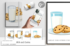 Digital Paper Milk and Cookie Product Image 1